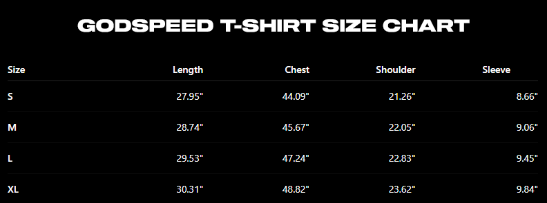 Godspeed T-shirt 006