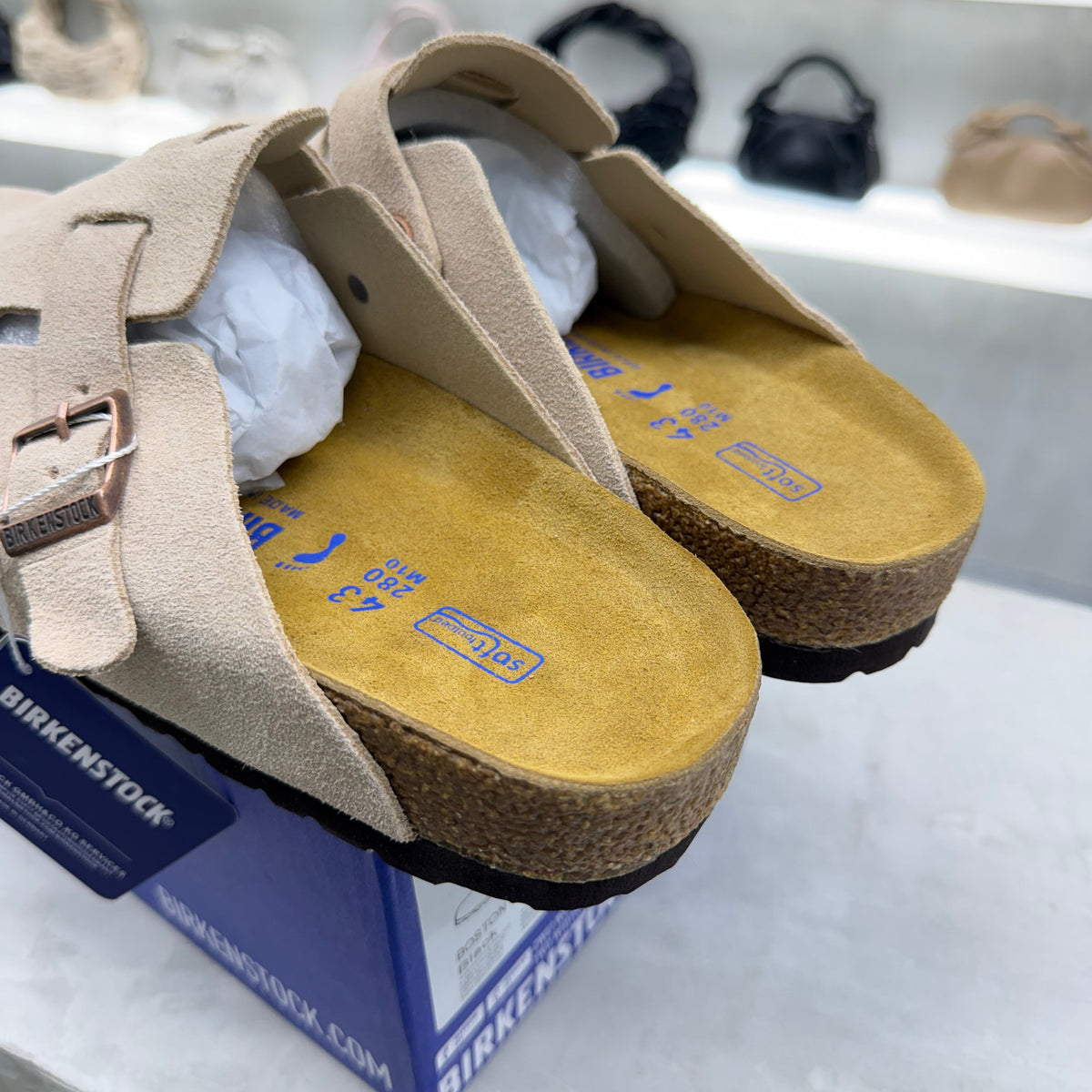 Birkenstock Boston Soft Footbed Clogs "Sand"