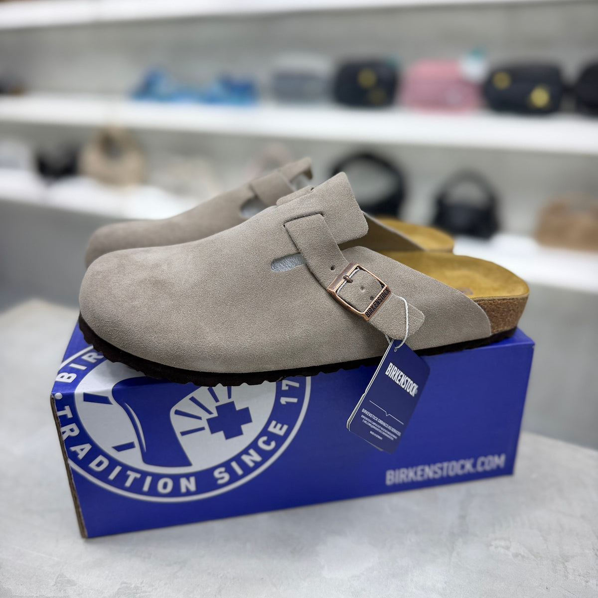 Birkenstock Boston Soft Footbed Clogs "Gray"