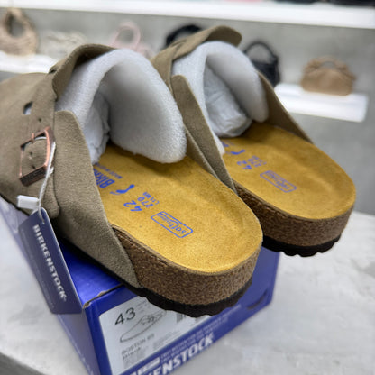 Birkenstock Boston Soft Footbed Clogs "Taupe"