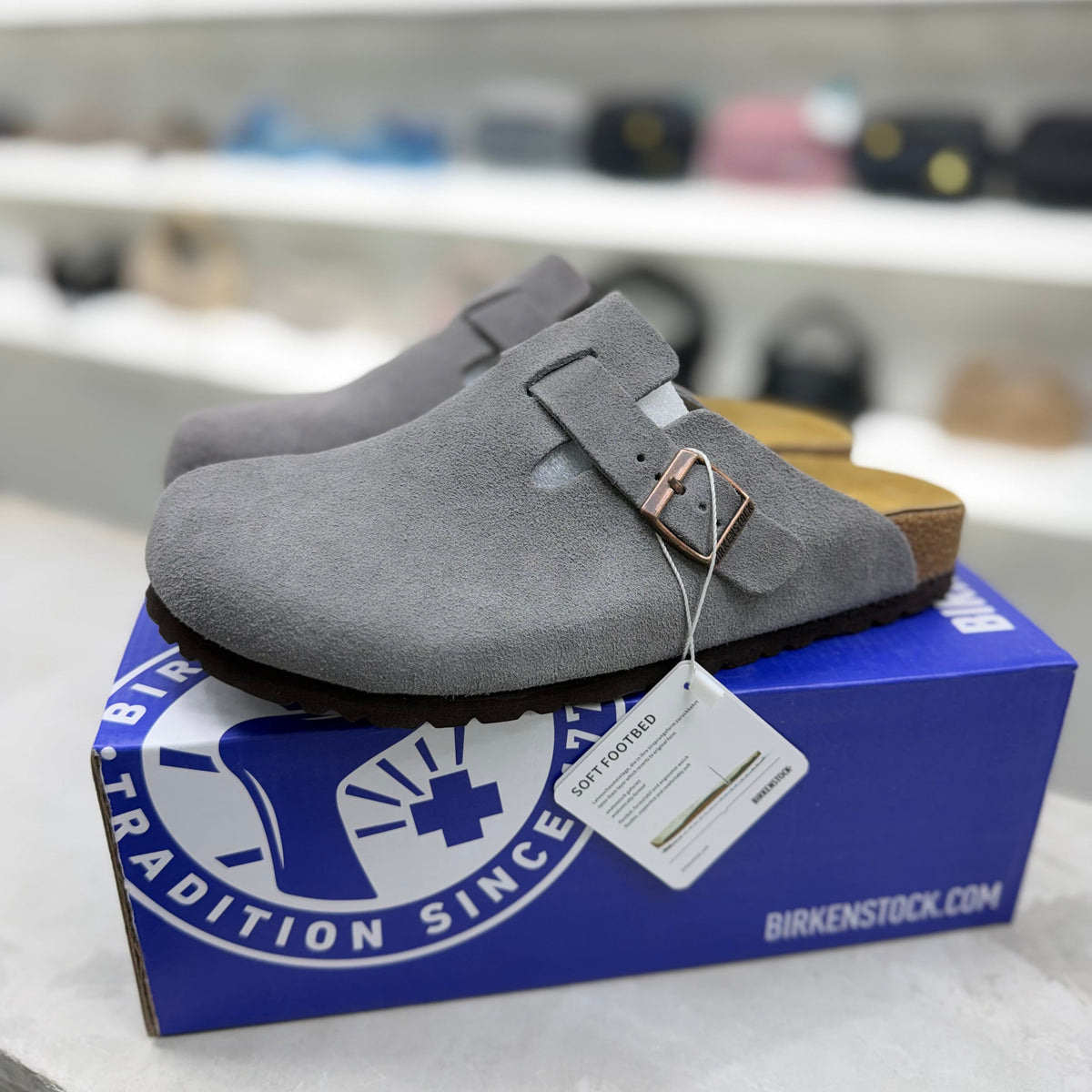 Birkenstock Boston Soft Footbed Clogs "Dark Grey"