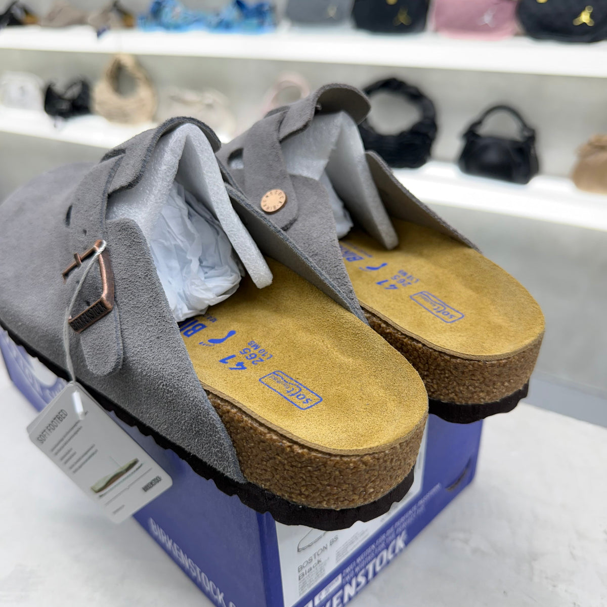 Birkenstock Boston Soft Footbed Clogs "Dark Grey"
