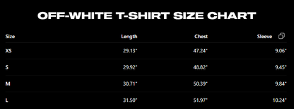 Off-white T-shirt 001 (XS FITS UPTO XL)